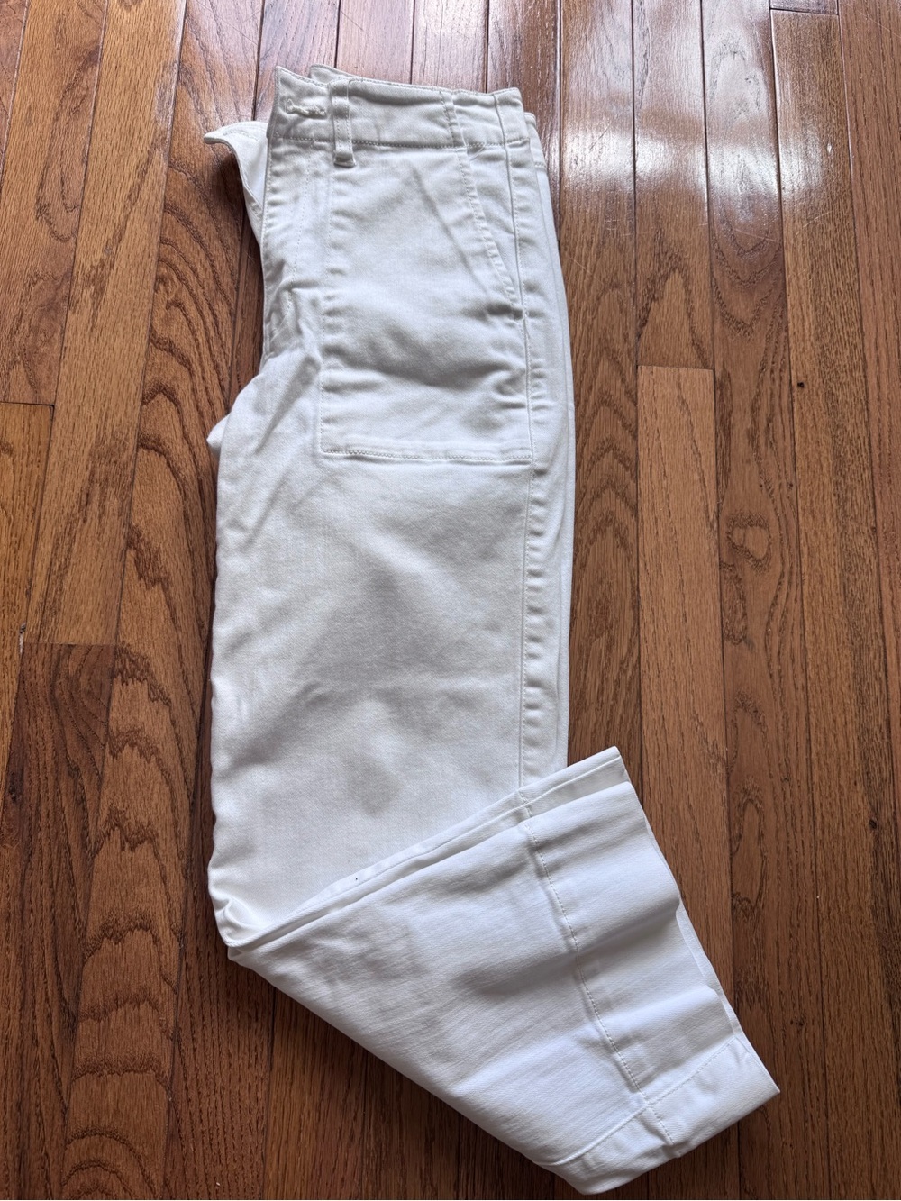 Womens Cabi White Casual Pants - Clean Straight Fit